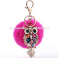 8cm rex rabbit Fur Ball Keyring fur pompon keychains